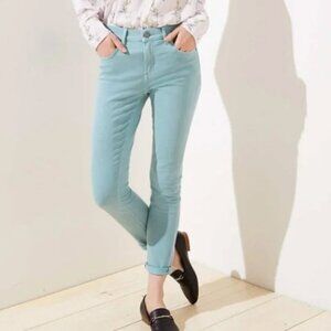 LOFT Modern Skinny Crop Pants 4/27  - Beautiful Robins Egg Blue Color